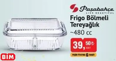 PAŞABAHÇE FRİGO BÖLMELİ TEREYAĞLIK ~480 CC